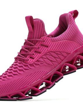 Women's Bright Purple Blade Comfort Non Slip Athletic Slip on Soft Sneaker Shoes